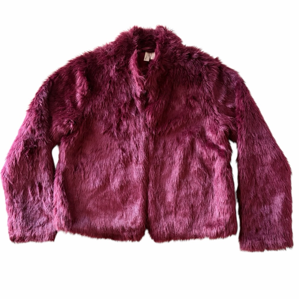 Faux Fur Jacket, Size L